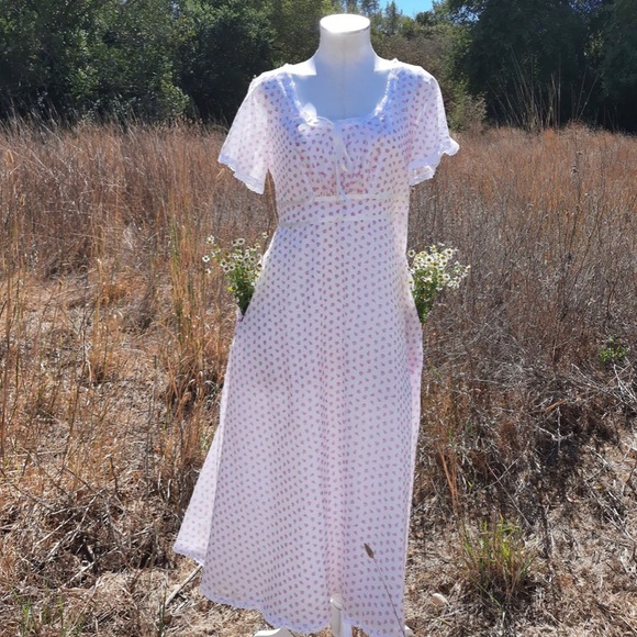 Never worn - Small Tayma Martins Abigail Dress - Pink Rosebuds - Retail $435 - Picture 3 of 11